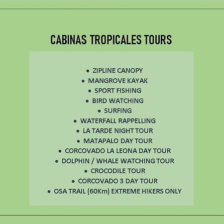 Cabinas Tropicales Puerto Jiménez Eksteriør bilde