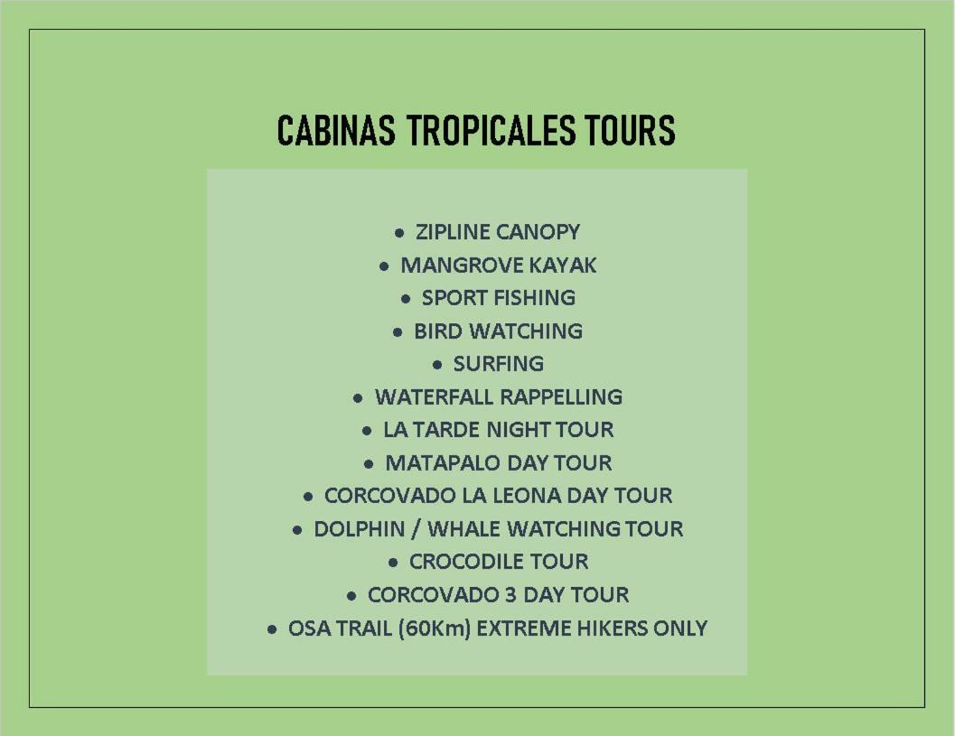Cabinas Tropicales Puerto Jiménez Eksteriør bilde